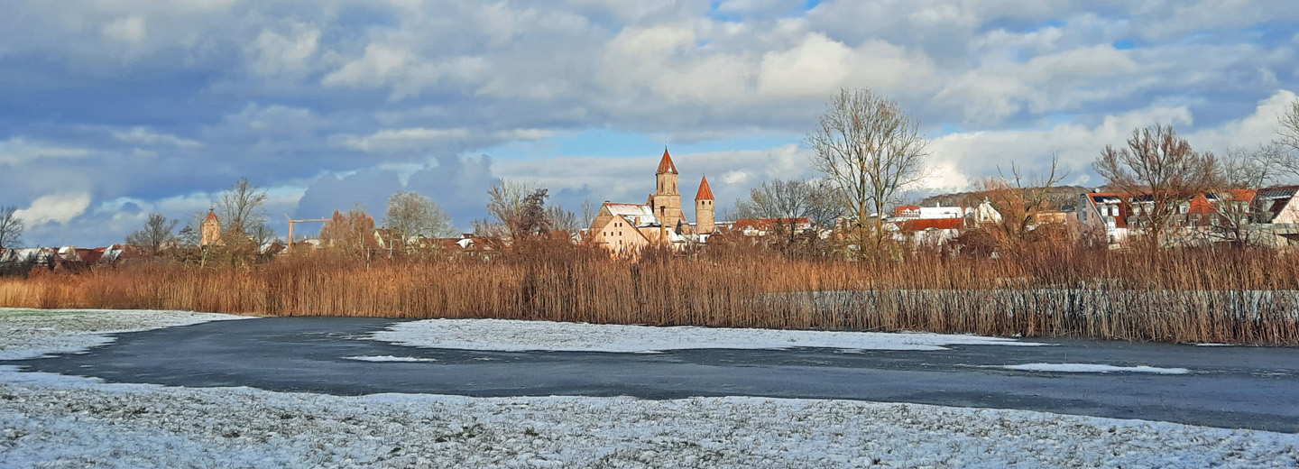 Stadtansicht Gunzenhausen im Winter